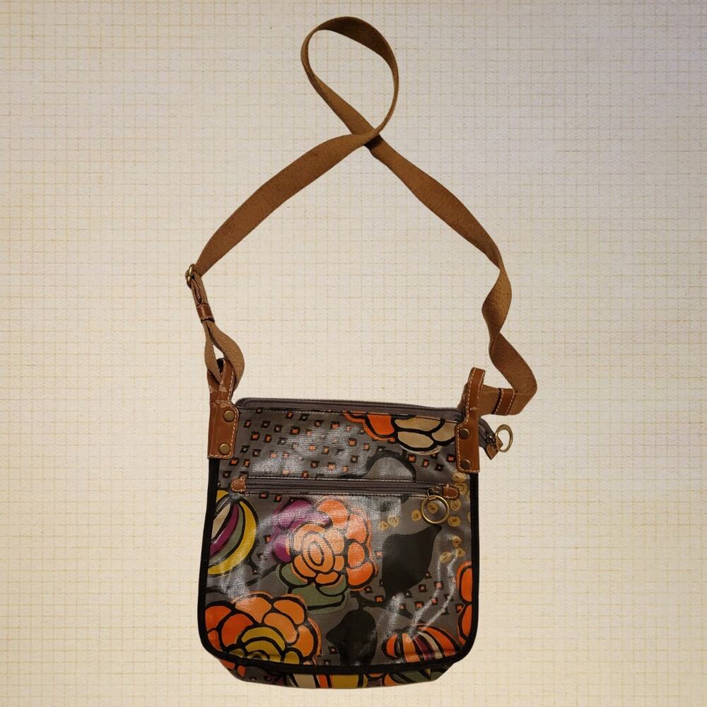 Fossil Vintage Blue Leather Messenger Bag 90s Y2K Adjustable Strap